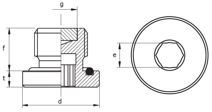 Steel Zinc-coated steel plug with magnetic insert 1/4" BSP TCEM/V