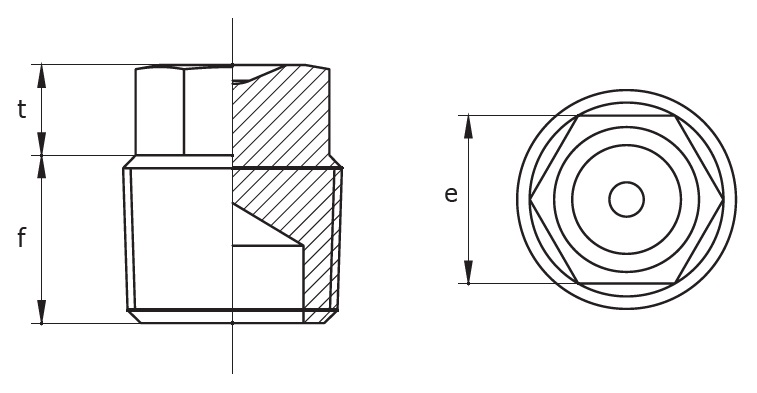 Steel Conical Closing Plug 1/4" BSP TEE