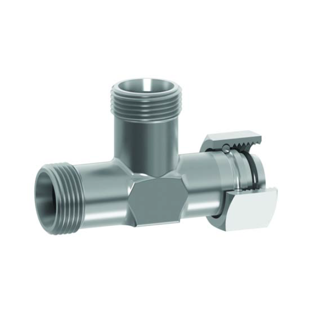 M12 (6L) M/F/M Tee - Body Hydraulic Adaptor