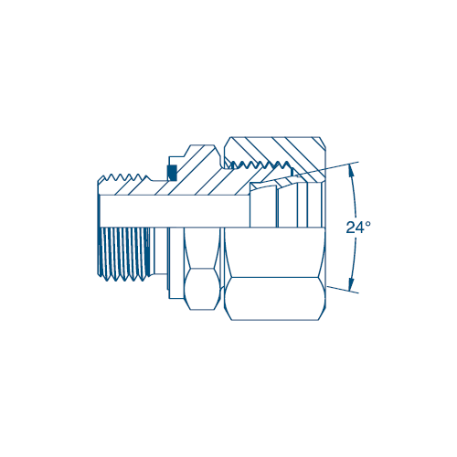 M14 (6S) x M12 Captive Seal 3869 M/M - Complete Hydraulic Adaptor