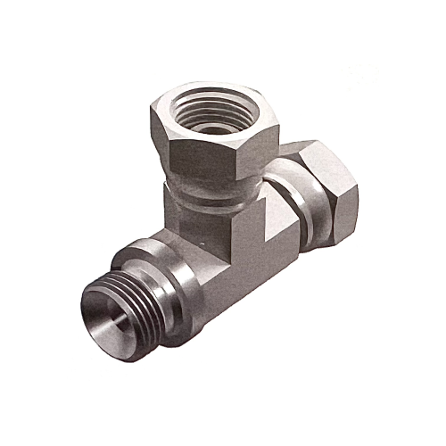 1/4 BSP M/F/F Forged Tee For Bonded Seal Hydraulic Adaptor