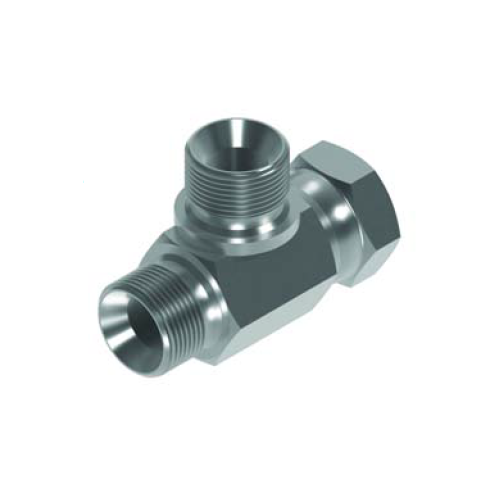 1/8 BSP M/F/M Tee For Bonded Seal On Branch Hydraulic Adaptor