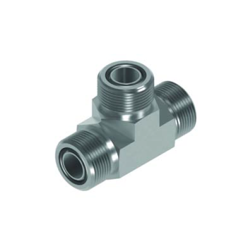 9/16 Orfs M/M/M Tee Hydraulic Adaptor