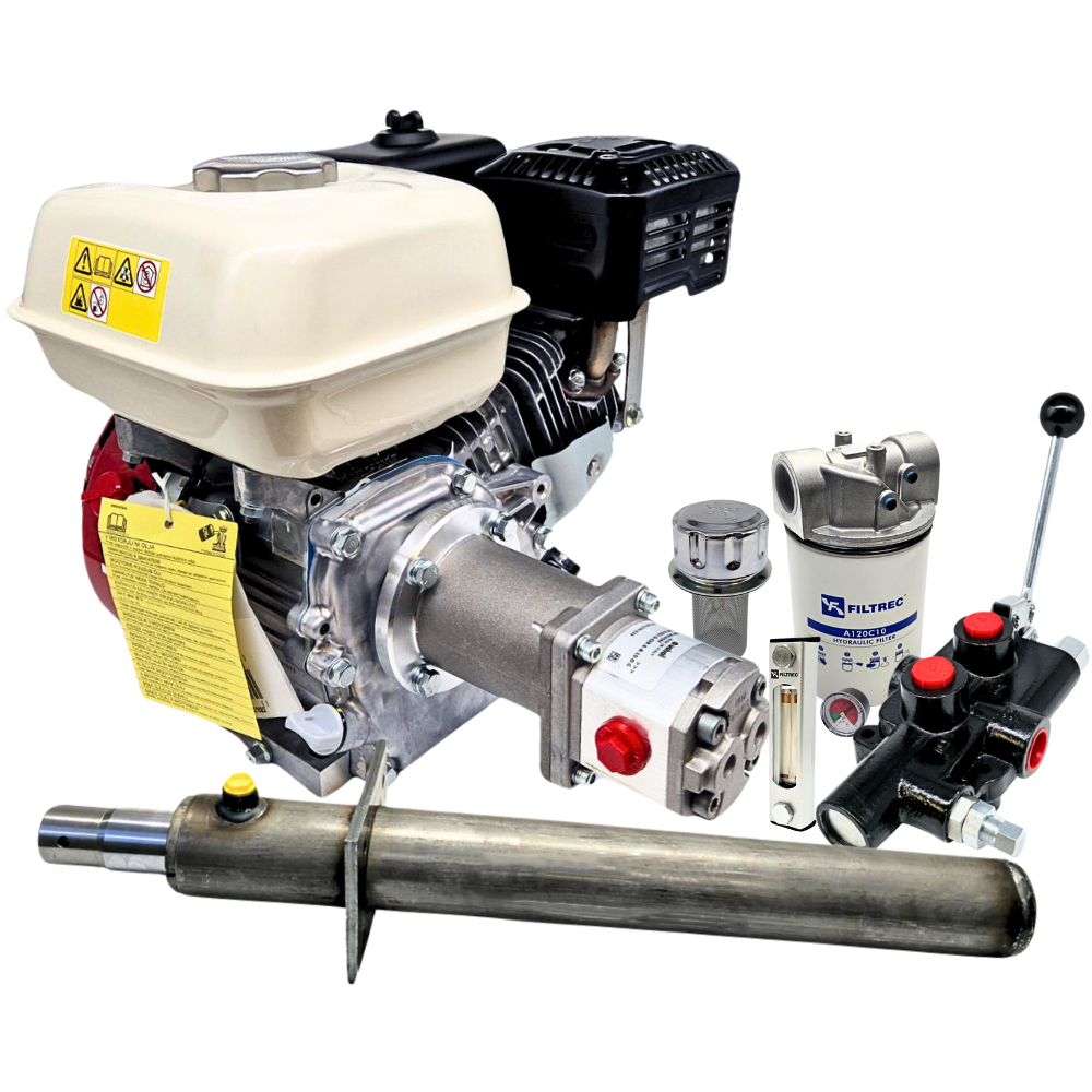 Honda Engine Driven Log Splitter Kit with a Classic Auto Kick Out Lever Valve, 6.5 HP Engine, 7.7 Tonnage