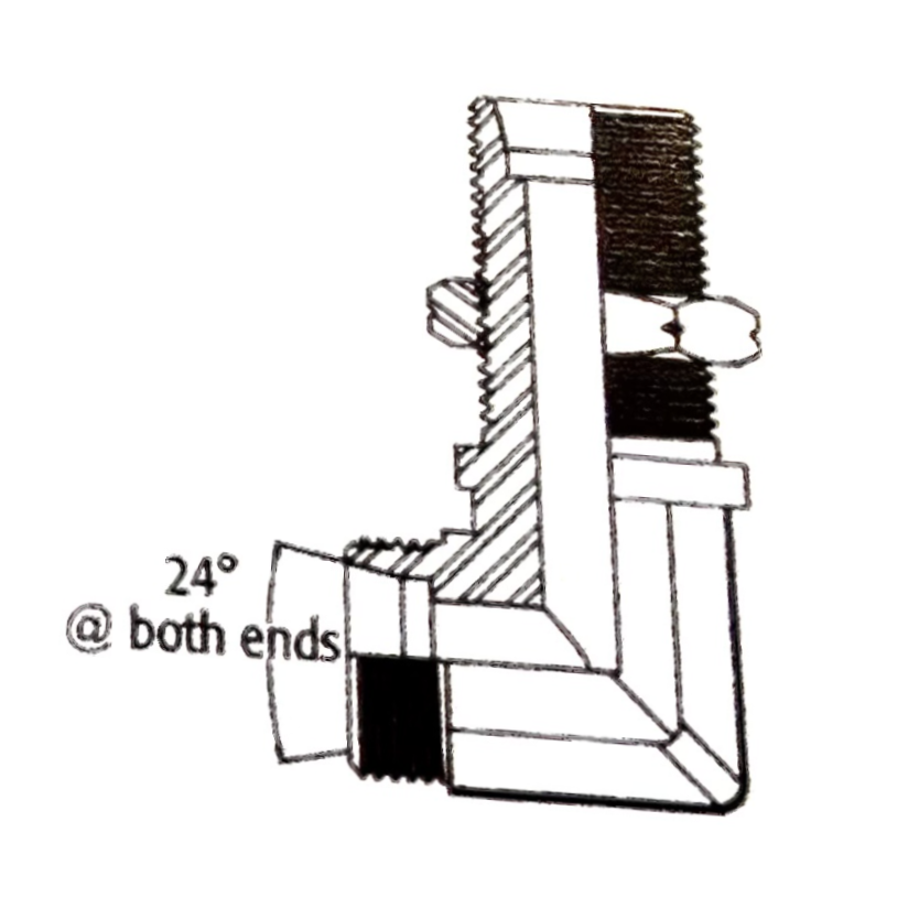 M12 (6L) M/M 90° Compact Bulkhead - BODY Hydraulic Adaptor