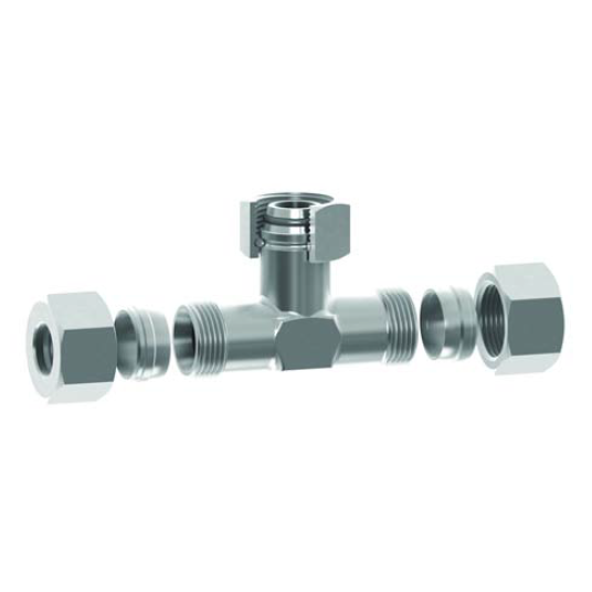 M12 (6L) M/M/F Tee - Complete Hydraulic Adaptor