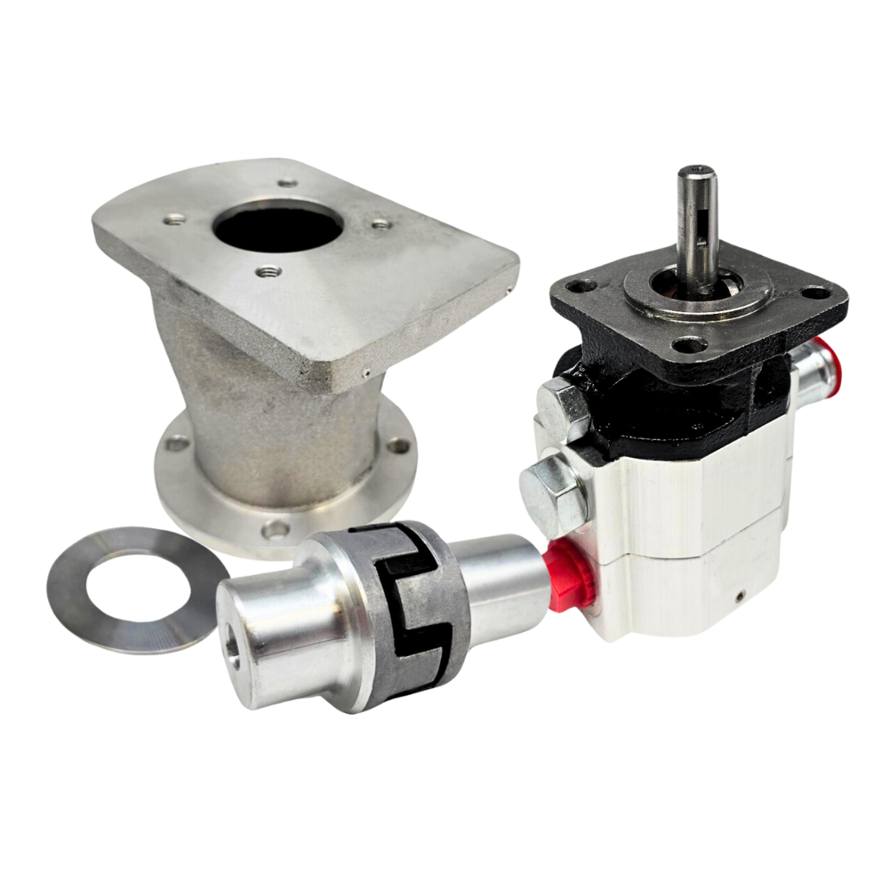 Hydraulic 8 GPM Two Stage Hi-Low Gear Pump with Bell Housing Engine Kit GX120/GX160/GX200