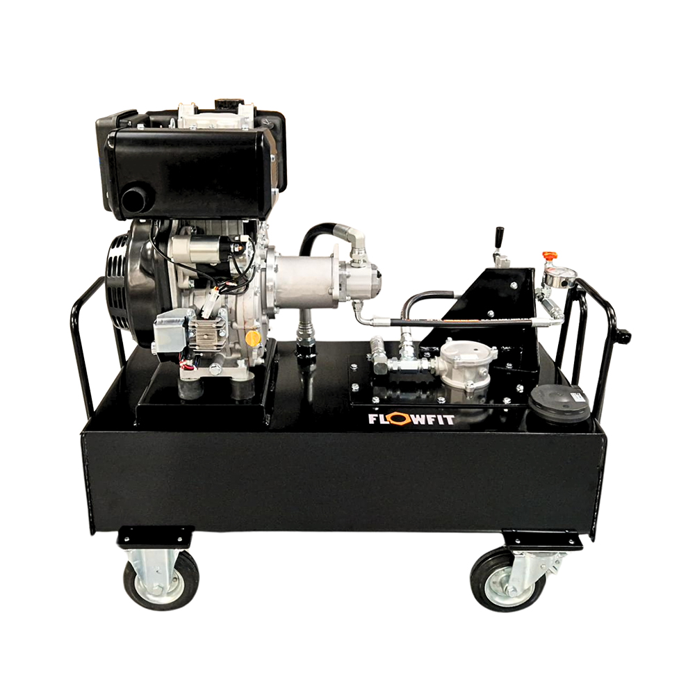 Loncin LC178 Diesel Engine Driven, Hydraulic Double Acting Power Unit, 6.5HP, 11.52 L/Min, 50L Tank