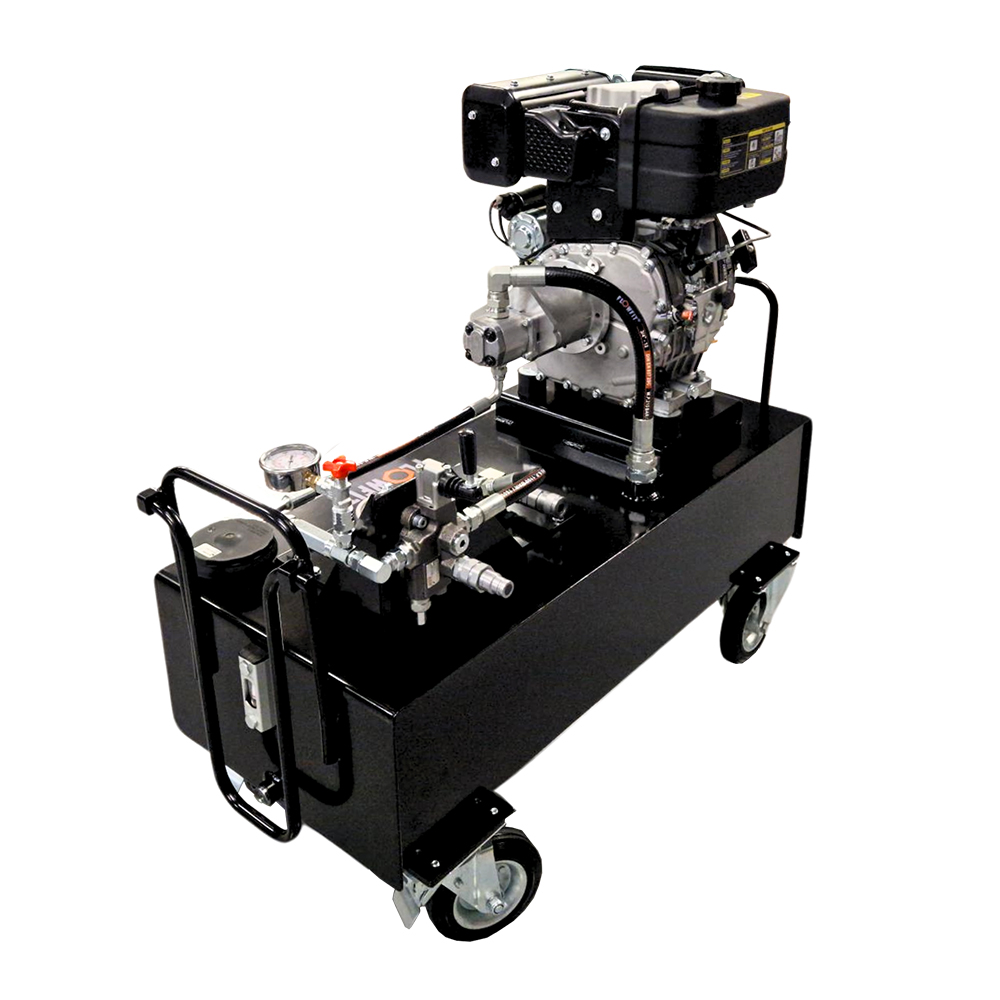 Loncin D460 Diesel Engine Driven, Hydraulic P & T Circuit Power Unit, 10HP, 18 L/Min, 100L Tank