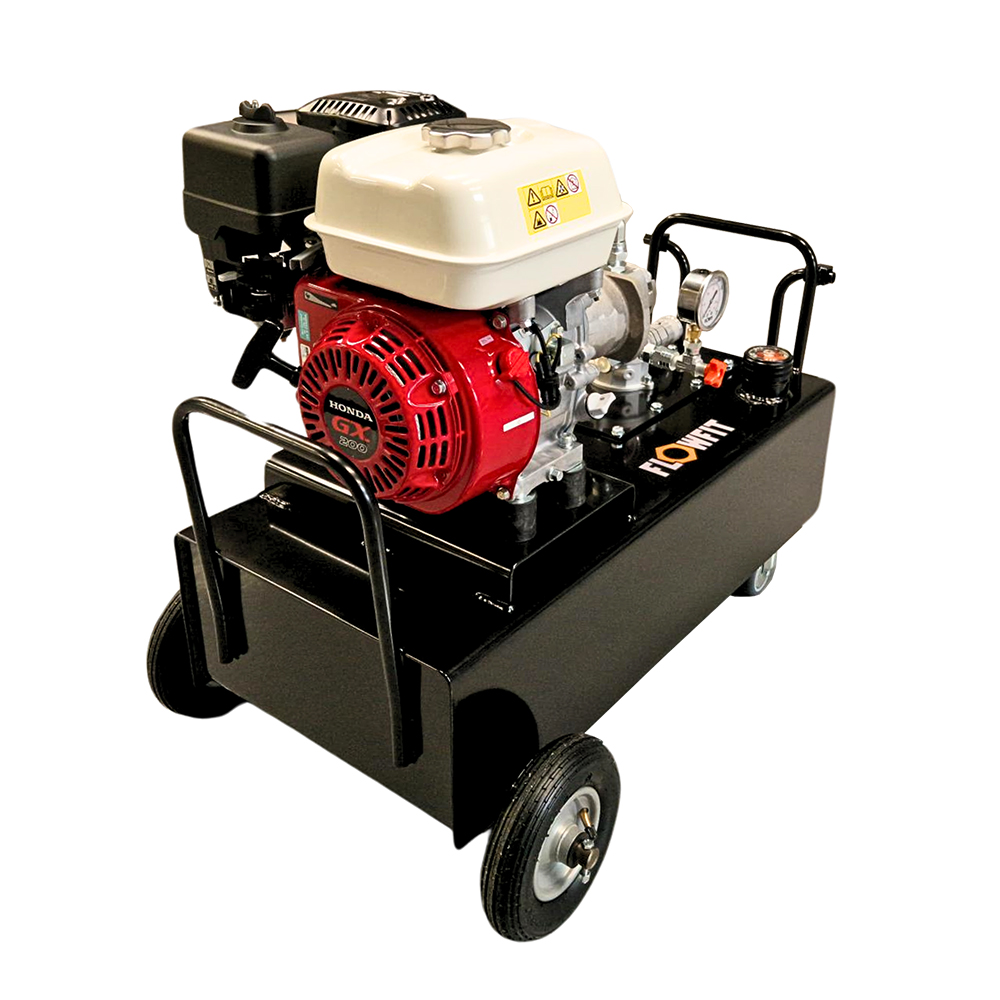 Honda GX160 Petrol Engine Driven, Hydraulic P & T Circuit Power Unit, 5.5HP, 10.5 L/Min, 50L Tank