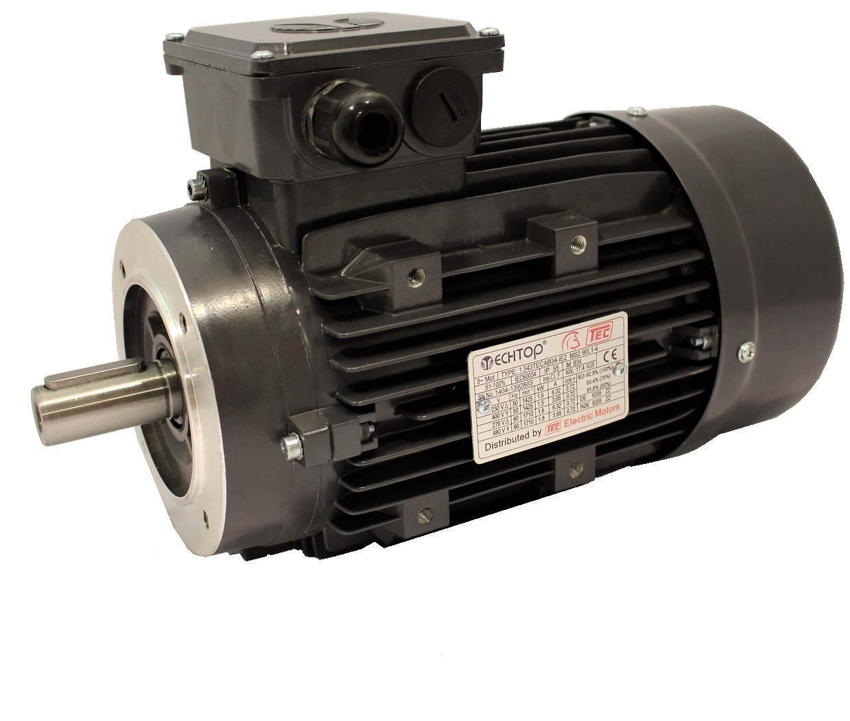 Three Phase 400v Electric Motor, 9.2Kw 2 pole 3000rpm with face mount IE3