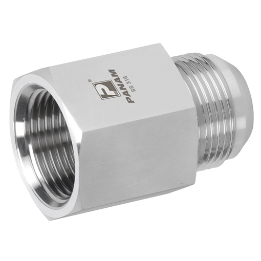 Stainless Steel Female Stud Coupling, Male UNF x Female BSPP, UNF 7/16'' - 20 x 1/8'' BSPP Hydraulic Adaptor