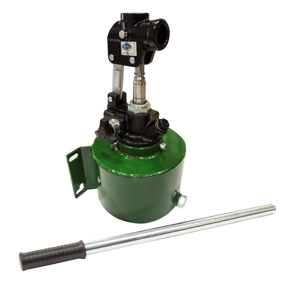 GL Single Acting 20cc Hydraulic Hand Pump with 2 Litre Tank, Release Valve and Hand Lever, for Single Acting Cylinders (with Bellows)