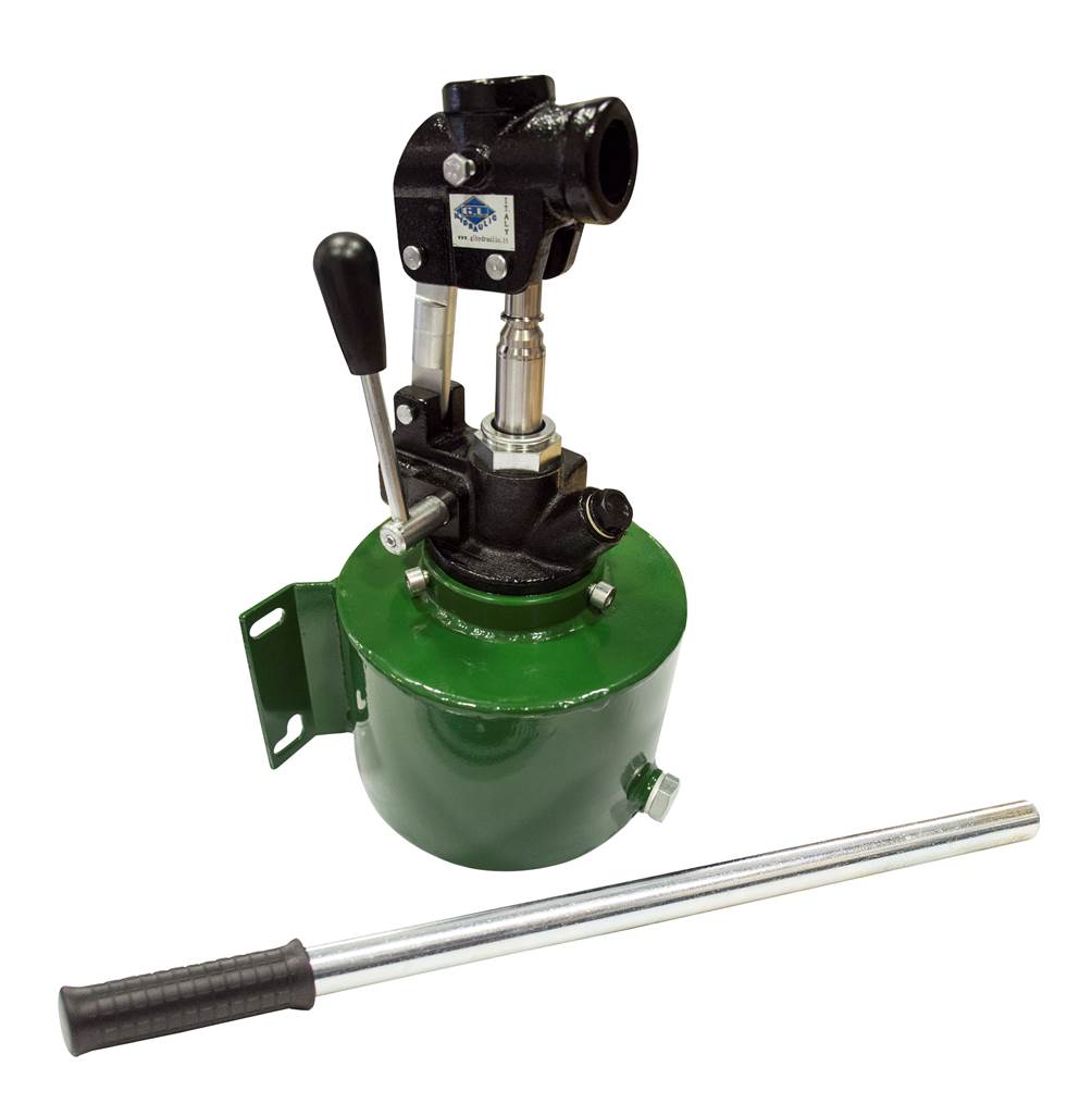 GL Double Acting 20cc Hydraulic Hand Pump with 2 Litre Tank, Double Acting Valve and Hand Lever for Double Acting Cylinder (with Bellows)