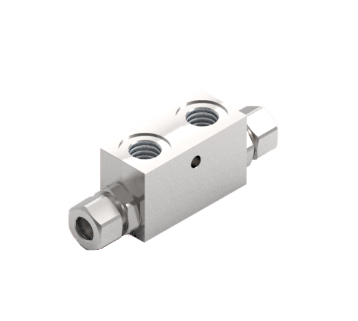 GL Stainless Steel Pilot Operated Check Valve, Single Acting, 3/8" BSP with Seal on Piston Port