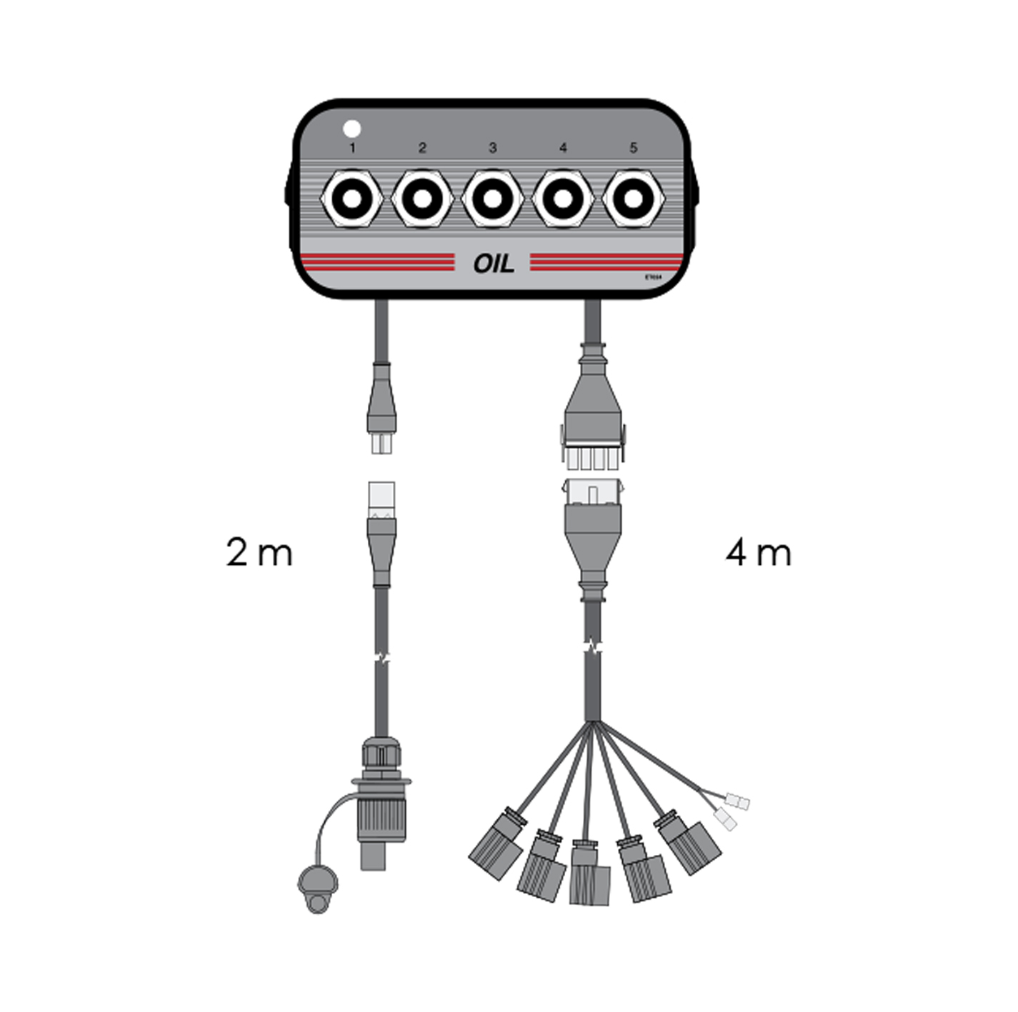 5 Switch Control Box Only for Electrohydraulic Manifolds, Wiring Included, 5 X D/SOL, 1 X Unloader