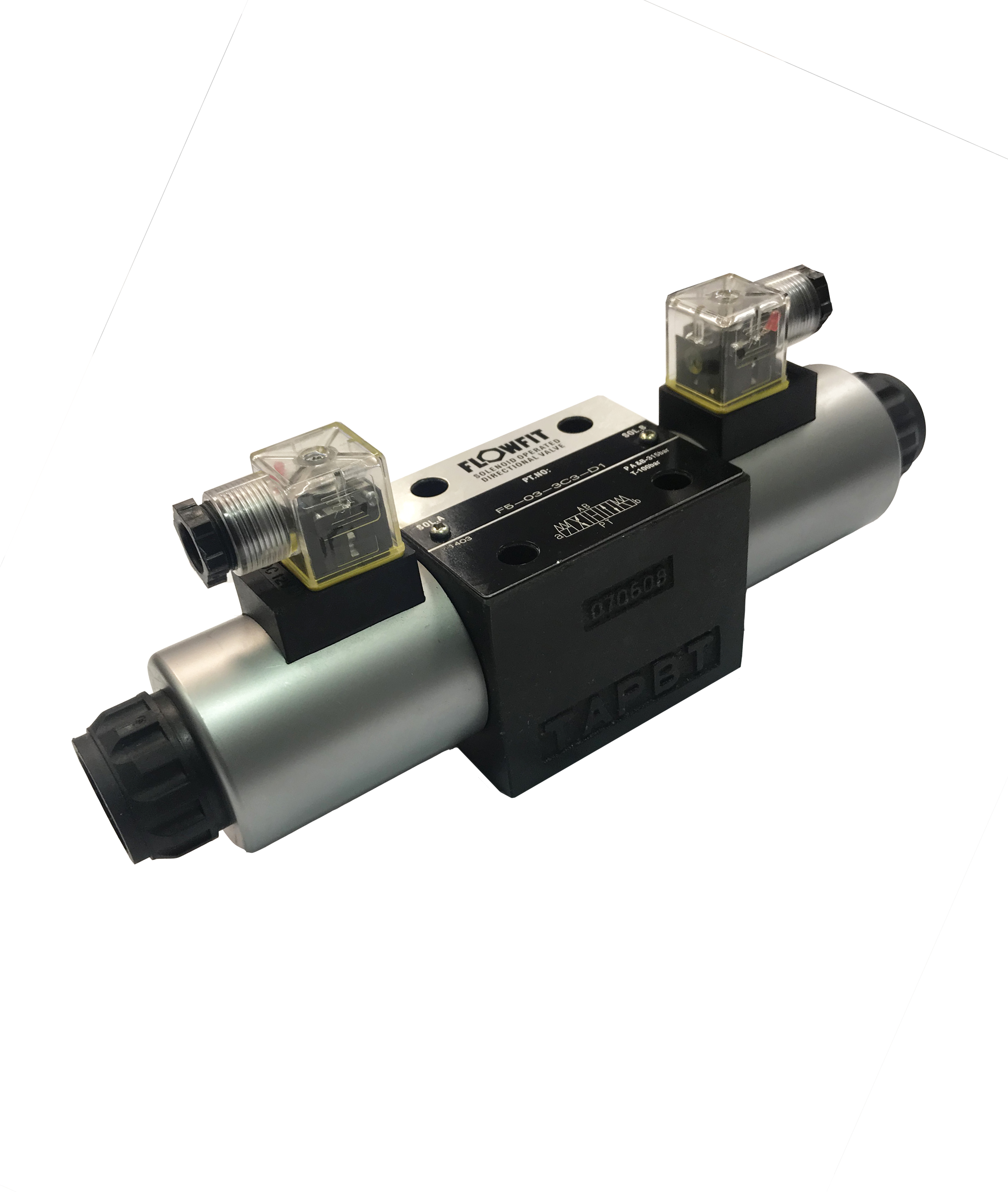 "Flowfit Hydraulic Cetop 5 Valve NG10 Double Acting Solenoid ...