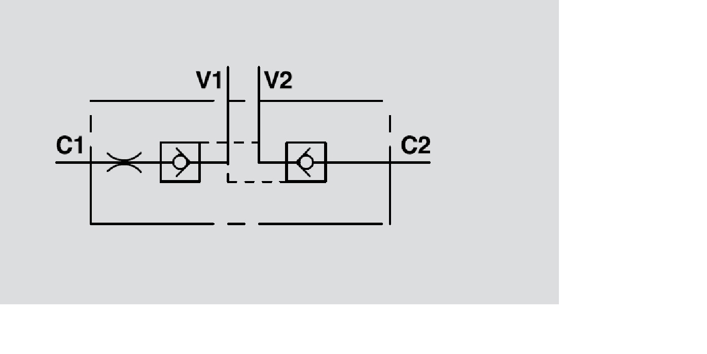 Cylinder Head With Integrated Check Valve and Flow Regulator, FVBRF 90