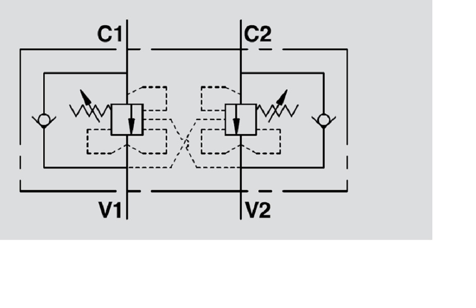 Hydraulic Double Overcentre Valve For Closed Centre VBCD 1/4" DE A CC