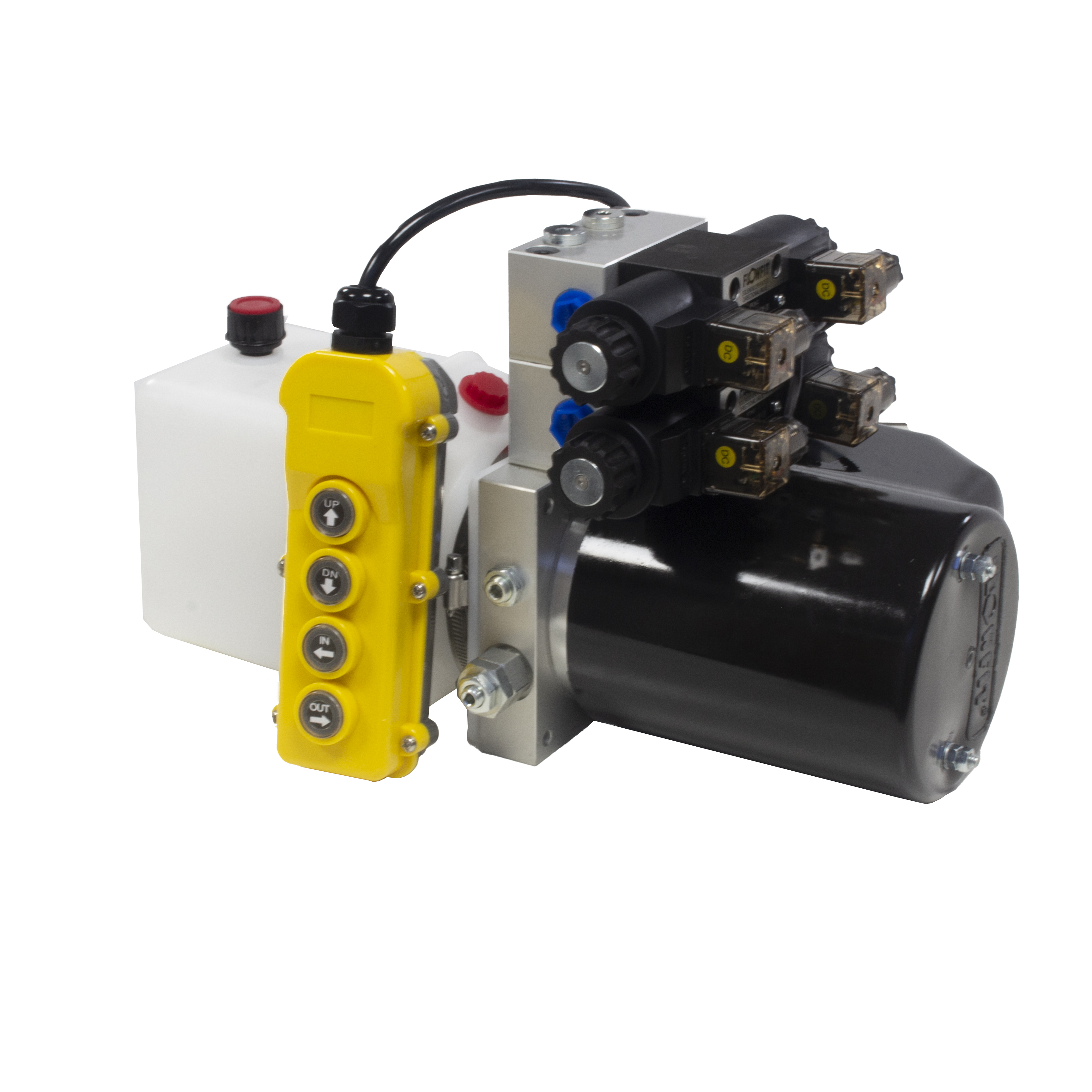 Flowfit 24V DC Double Acting, Double Solenoid Hydraulic Power pack 2KW with 2.5L Tank