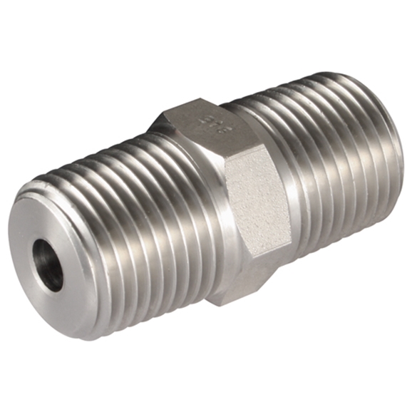 Male x Male Straight Adaptors, NPT x NPT, Thread Size A 1'', Thread ...