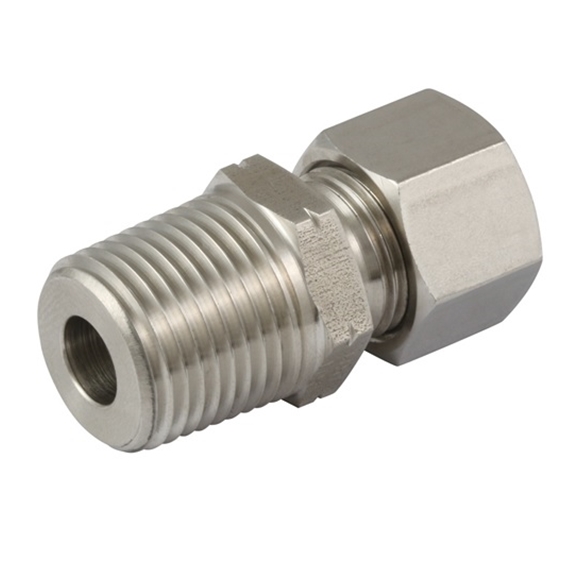 Male Stud Coupling for Tube, Stainless Steel, Tube OD x NPT, 12mm x 1/2 ...