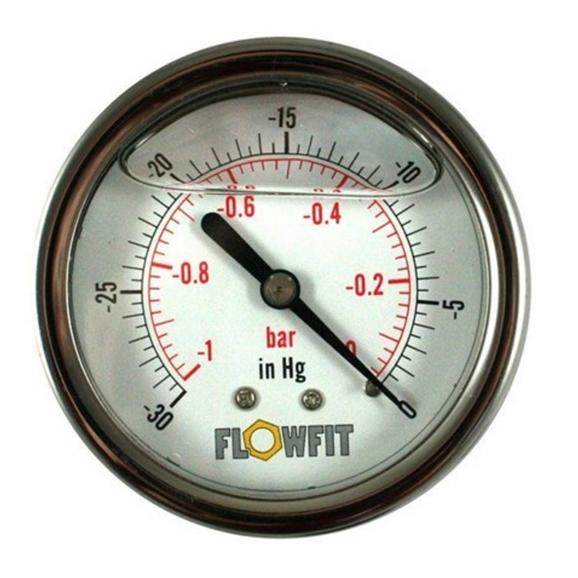 GLYCERINE FILLED HYDRAULIC PRESSURE GAUGE REAR ENTRY 63MM