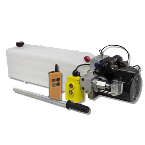 Flowfit 24V DC Double Acting Hydraulic Power pack with 13L Tank, Back ...